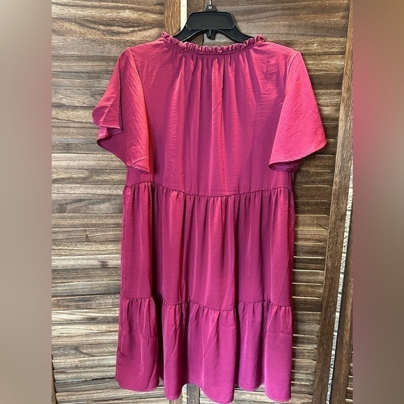 Nicole Miller Net York Tiered Mini Dress • Flutter Sleeve - Picture 5 of 8